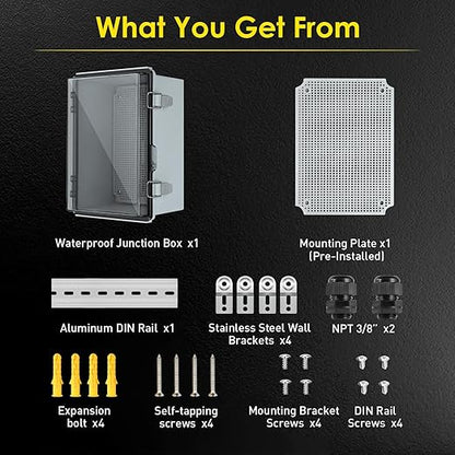 Waterproof Electrical Junction Box, IP67 Plastic Weatherproof Electrical - Image 5
