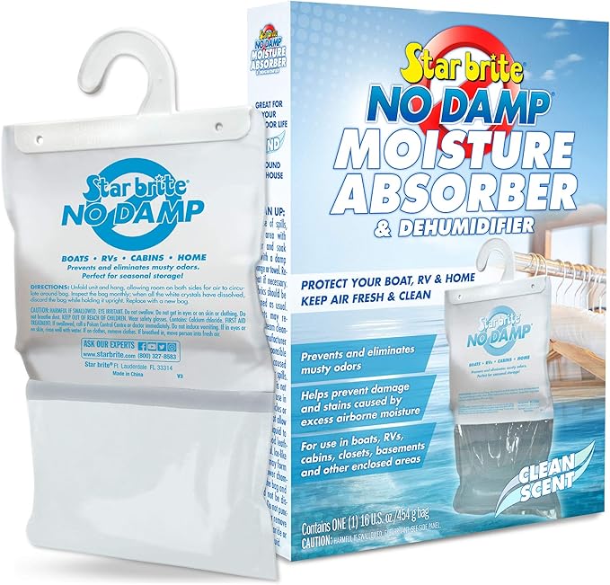 STAR BRITE No Damp Moisture Absorber & Dehumidifier Hanging Bag by Starbrite