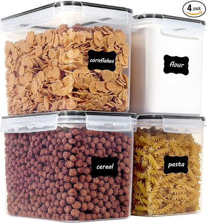 Vtopmart Food Storage Containers 3.3 quart / 3.6L, 4 Pieces BPA Free Plastic by Vtopmart
