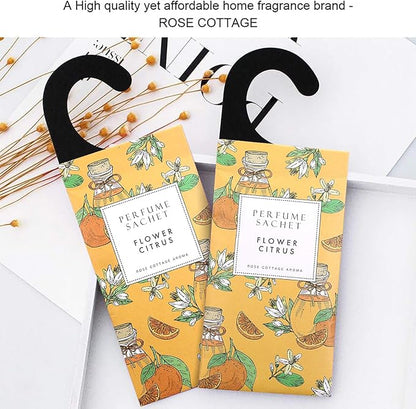 ROSE COTTAGE Large 12 Packs Flower Citrus Hanging Closet Air Freshener Scented - Image 7