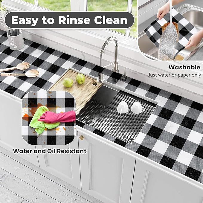 Shelf Drawer Liner for Kitchen Cabinets Non-Adhesive, 11.8IN x 20FT Non-Slip - Image 4