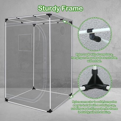 Grow Tent 36"x36"x72" 600D Mylar Hydroponic High Reflective Grow Tents - Image 7