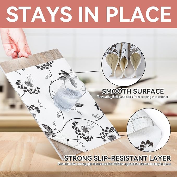 【Upgrade Version】 RAY STAR 12 Inch x 10 Feet Shelf Liner, Non Adhesive Black - Image 4