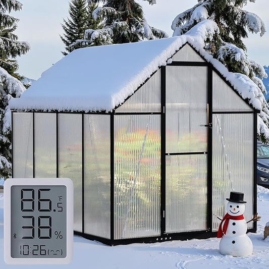6×7.5FT Greenhouse for Outdoors, Walk-in Greenhouse and Winter Garden Planting by WUKHG