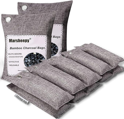 Marsheepy 12 Pack Bamboo Charcoal Shoe Deodorizer Bags, Activated Charcoal Odor by Marsheepy