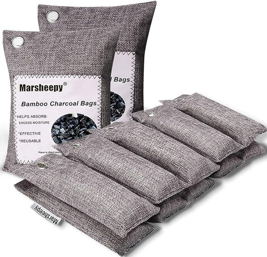 Marsheepy 12 Pack Bamboo Charcoal Shoe Deodorizer Bags, Activated Charcoal Odor by Marsheepy
