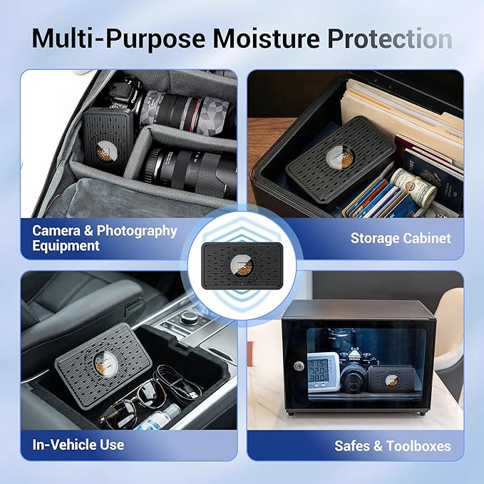 Auto Power-off USB C Rechargeable Cordless Dehumidifier Desiccant, Electric - Image 6