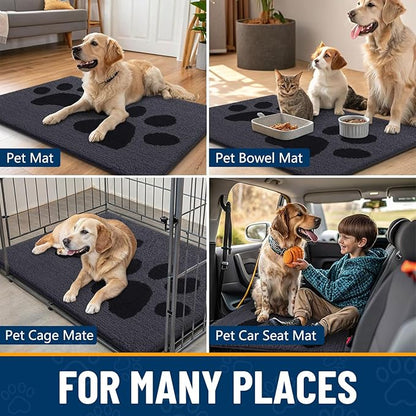 Smiry Dog Door Mat for Muddy Paws, Absorbs Moisture and Dirt, Low-Profile - Image 7