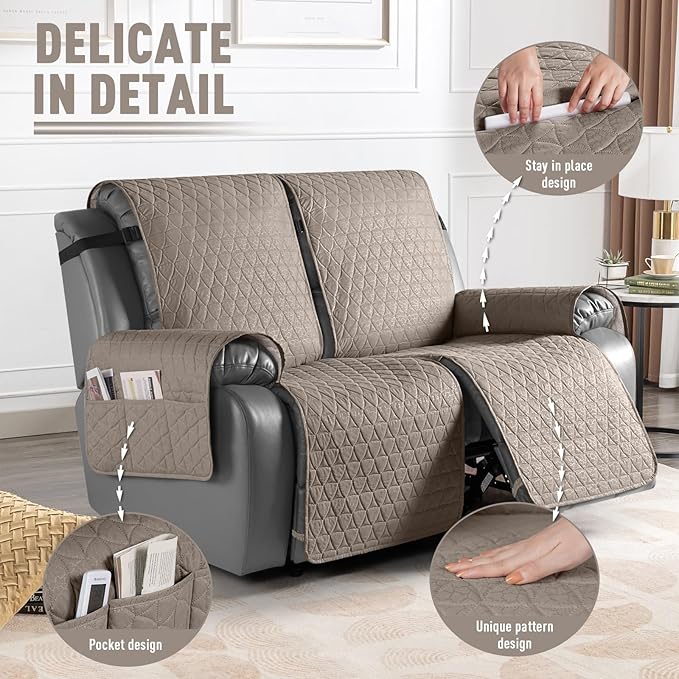TAOCOCO 100% Waterproof Recliner Cover, Non-Slip Washable Reclining Couch Cover - Image 6