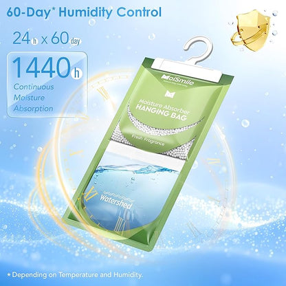 Moisture Absorbers 30 Pack Fresh Fragrance, Hanging Closet Dehumidifier Bags - Image 5