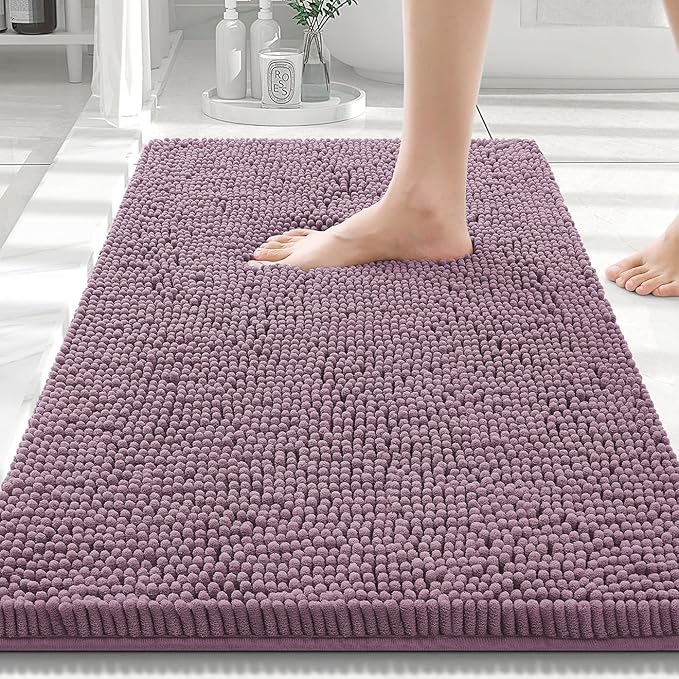 Smiry Luxury Chenille Bathroom Rugs 30x20, Extra Soft and Absorbent Shaggy Bath by Smiry