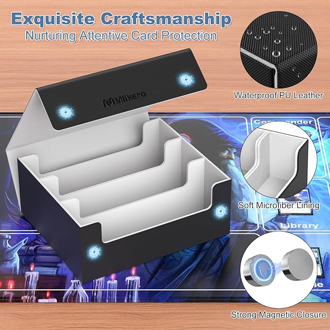 Mlikero Card Deck Case for Trading Cards 1800+, Trading Card Storage Box Fits - Image 4