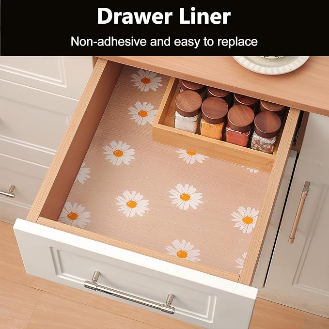 INNOLITES Shelf Liners for Kitchen Cabinets – Drawer Liner Waterproof & - Image 3
