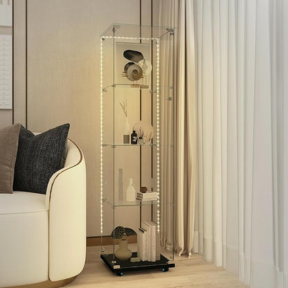 Yoluckea 4-Tier Glass Display Cabinet by Yoluckea