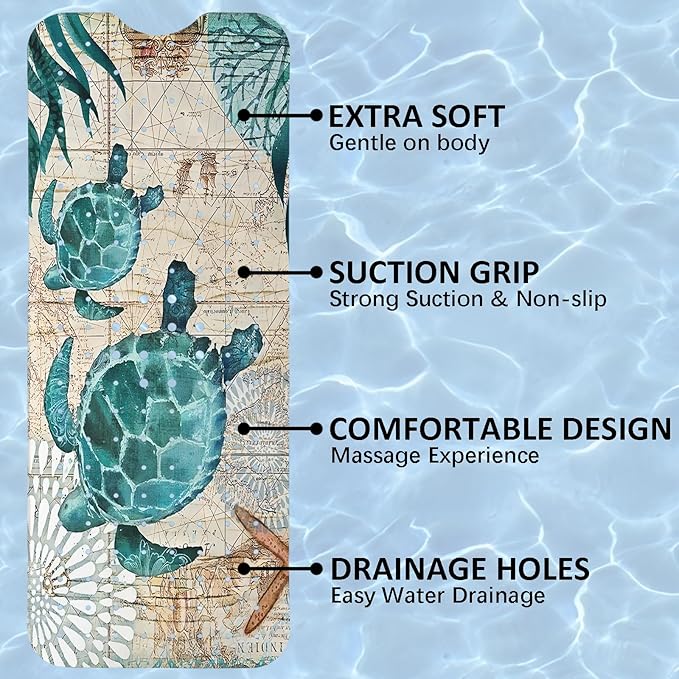 Sea Turtle Bathtub Mat Non Slip, Baby Bath Mat - Image 8