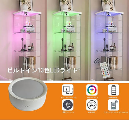 Yoluckea 4 Tiers Glass Display Cabinet - Image 3