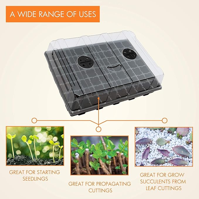 Gardzen Seed Starter Tray, 5 Pack Smiling Face Plant Germination Trays - Image 6