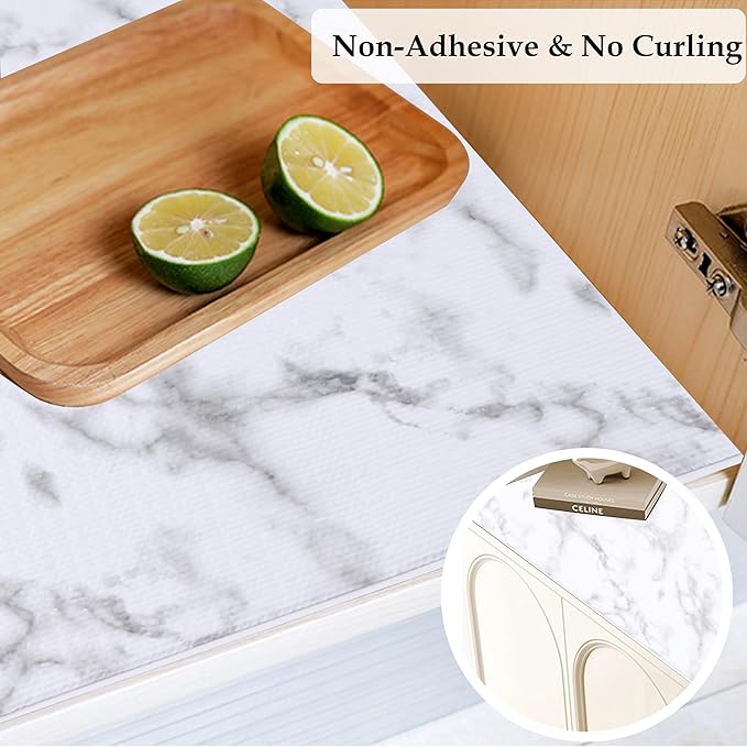 Shelf Liners for Kitchen Cabinets Non Adhesive 24 Inch Wide X 20 Ft Cabinet - Image 5