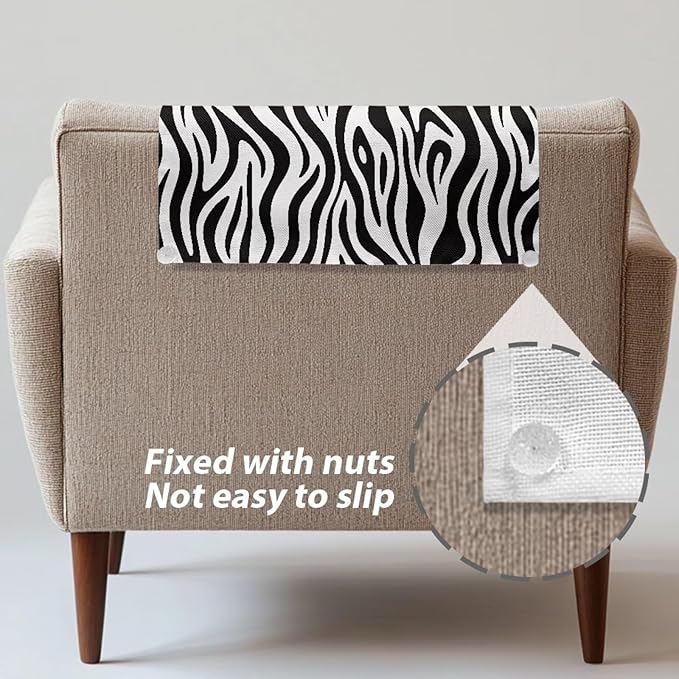 Zebra Head Protector for Recliner Non-Slip Headrest Headrest Cover Wear - Image 5