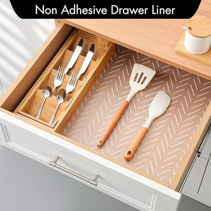 Cooyes Shelf and Drawer Liner for Kitchen Cabinets – Non-Adhesive, Waterproof - Image 2