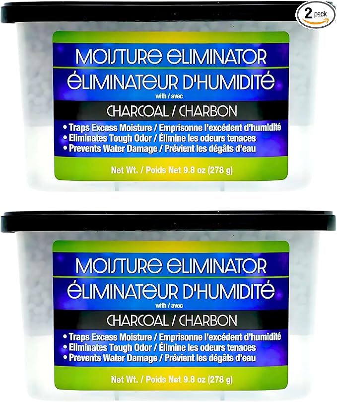 2-Pack Charcoal Moisture Absorber, 9.8 oz Humidity Control Odor Neutralizer by Unknown