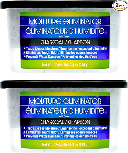 2-Pack Charcoal Moisture Absorber, 9.8 oz Humidity Control Odor Neutralizer by Unknown