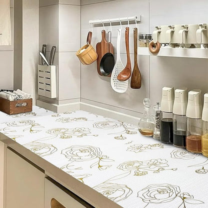 Shelf and Drawer Liner for Kitchen Cabinets Non-Adhesive, Strong Grip Non-Slip - Image 8