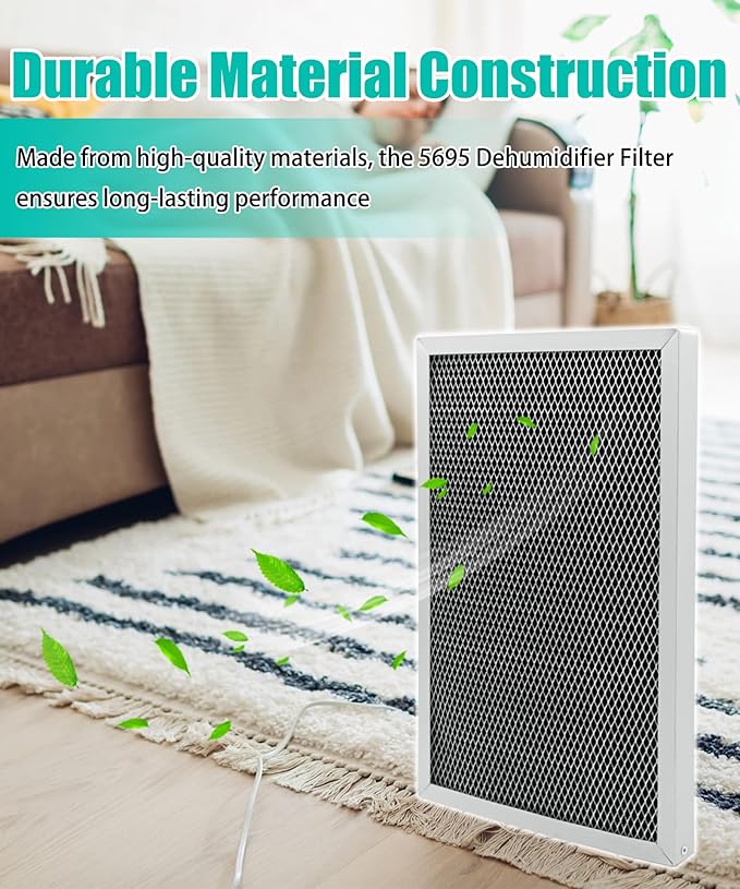 2 Packs Dehumidifier Replacement Filter MERV 8 Washable Compatible - Image 3