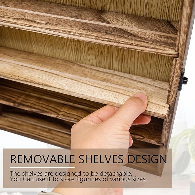 11x14 Shadow Box Frame with Removable Shelves, Collectible Display Shelves Case - Image 6