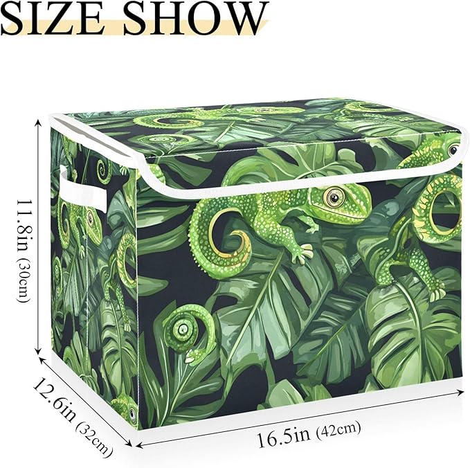 xigua Green Chameleons Storage Bins - Image 3