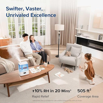 LEVOIT Classic300S Ultrasonic Smart Top Fill Humidifier, Extra Large 6L Tank - Image 3