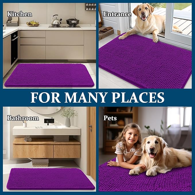 OLANLY Dog Door Mat for Muddy Paws 44x32, Absorbs Moisture and Dirt, Absorbent - Image 8