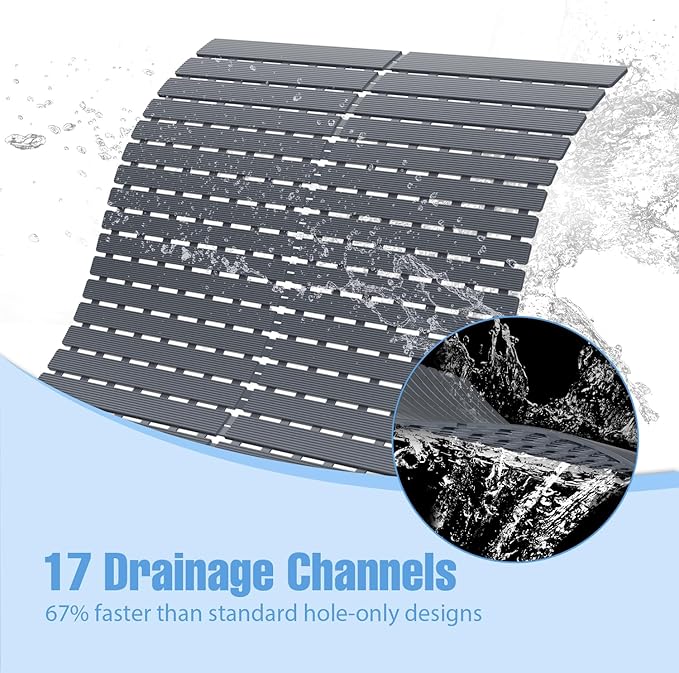 ​Shower Mat Non-Slip Bath Mat for Tub and Shower Stall, 200+ Suction Cups - Image 6