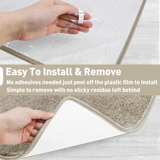 PURE ERA Carpet Stair Tread Landing Mat Tape Free Self Adhesive Non Slip Skid - Image 7