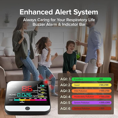 Xoopon 13 in 1 Air Quality Monitor Indoor Portable - Image 4