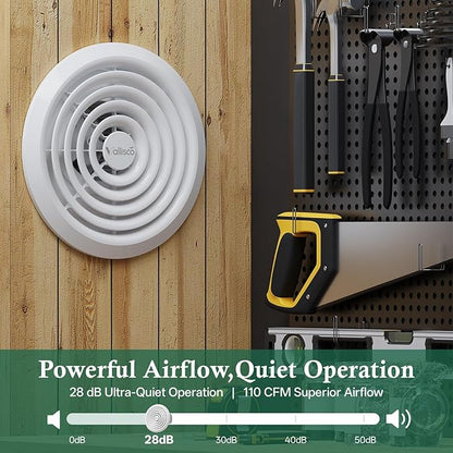 Bathroom Exhaust Fan 8", 1.0 Sones Ideal Ventilation - Image 3