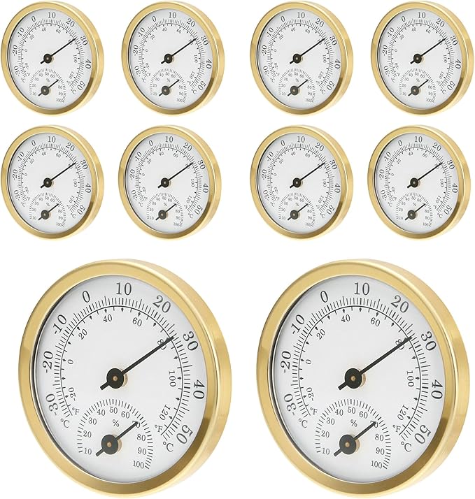 TEAMWILL Mini Analog Thermometer Hygrometer Humidity Meter Room Indoor by Unknown
