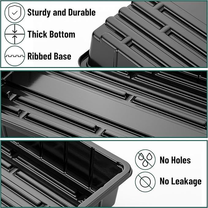 Mr. Pen- Plastic Growing Trays, 10 Pack, Plant Tray, Seed Tray, Seedling Tray - Image 4
