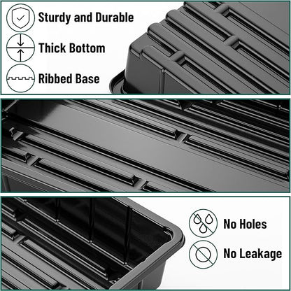 Mr. Pen- Plastic Growing Trays, 10 Pack, Plant Tray, Seed Tray, Seedling Tray - Image 4