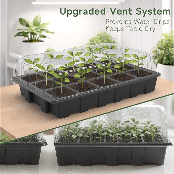 Gardzen 5-Pack Seed Starter Kits, Reusable Plant Germination Trays - Image 2