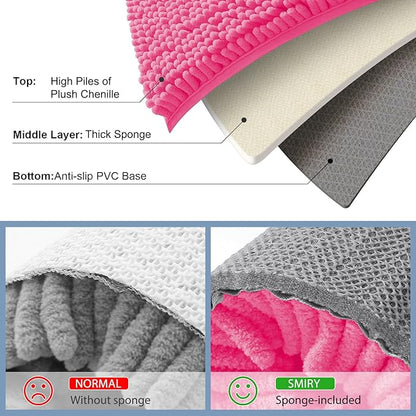 Smiry Luxury Chenille Bathroom Rugs 47x20, Extra Soft and Absorbent Shaggy Bath - Image 5