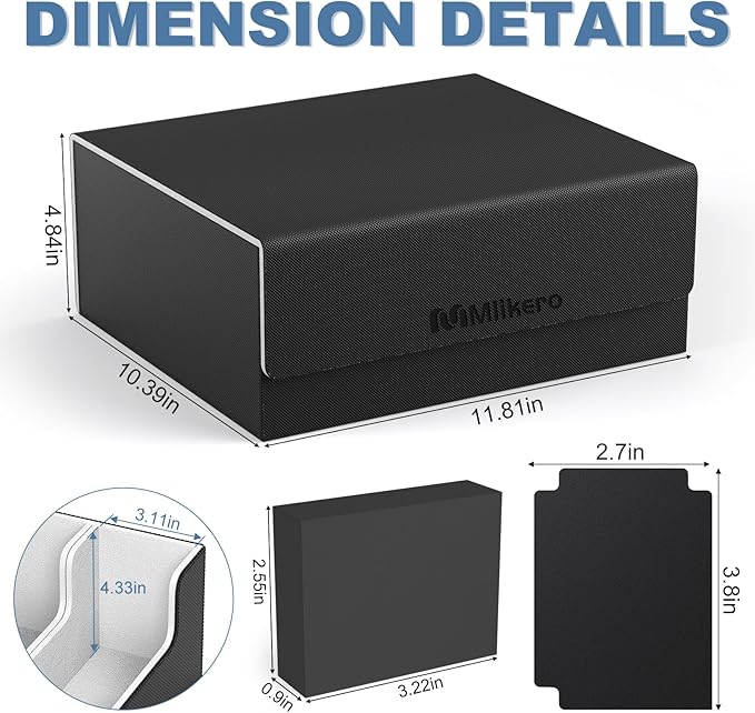 Mlikero Card Deck Case for Trading Cards 1800+, Trading Card Storage Box Fits - Image 5