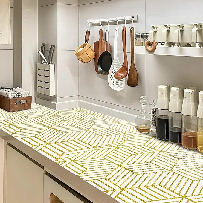 Shelf Liners for Kitchen Cabinets 12IN x 10FT, Non Adhesive Cabinet Liner - Image 8