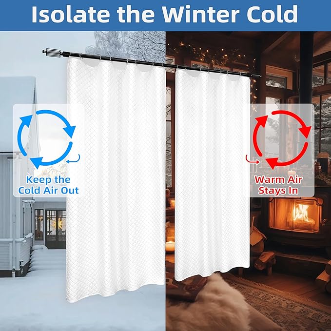 DriftAway Soundproof Thermal Insulated Quilted Curtain Liners - Image 4