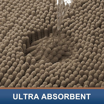 Smiry Luxury Chenille Round 24x24, Extra Soft and Absorbent Shaggy Bathroom Mat - Image 4