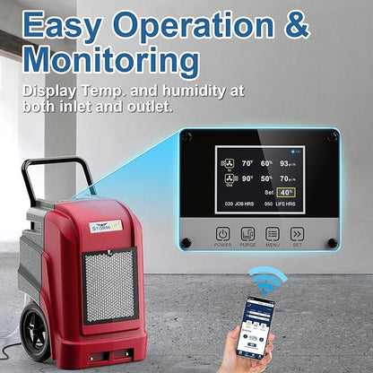 ALORAIR 190 Pints LGR Commercial Dehumidifier - Image 3