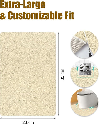 Large Shower Mat, Yonala 23.6 x 35.4 Inch Non Slip Shower Mats - Image 2