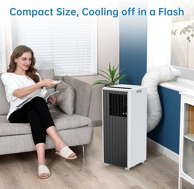 8000 BTU Portable Air Conditioner, 3 in 1 AC Unit Built-In Cool, Dehumidifier & - Image 7