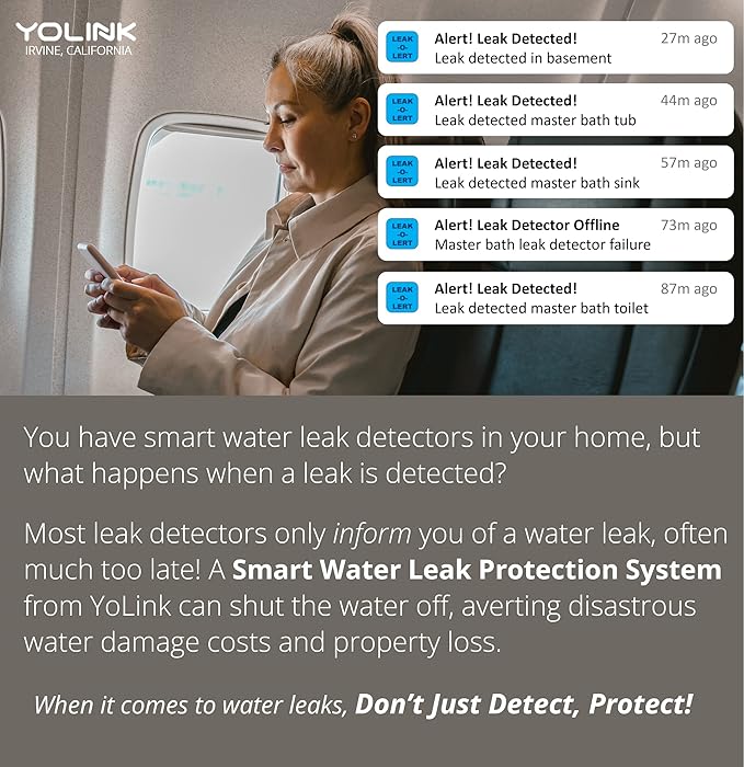 YoLink Water Leak Detection Starter Kit, w/SpeakerHub Audio/Talking Hub & Water - Image 7