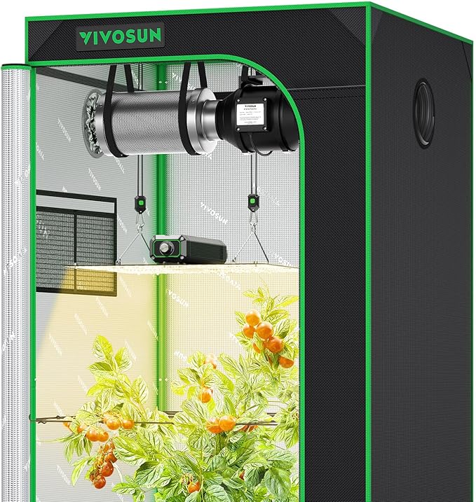 VIVOSUN Grow Tent Kit, 2.7 × 2.7ft Complete Grow System, WiFi-Controlled Grow - Image 8
